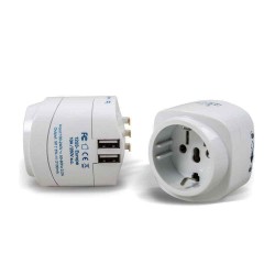 Adaptor Adaptator Gniazdka Europa do USA + 2 gniazda USB